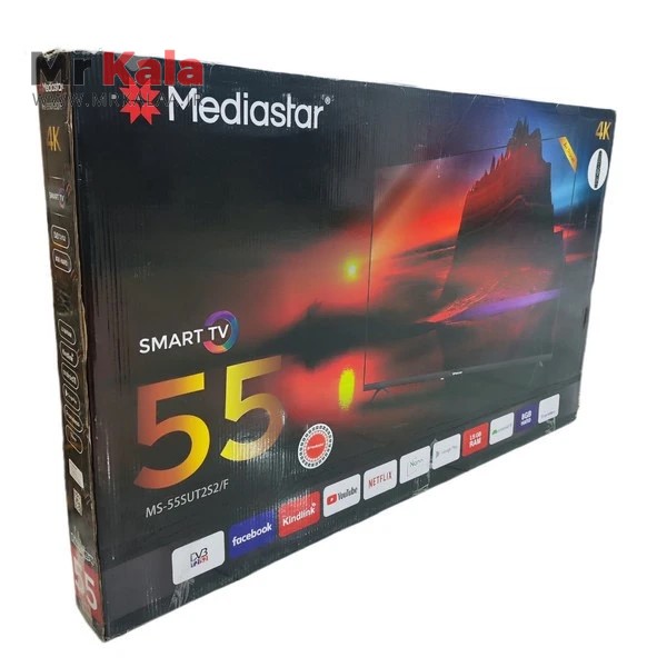 تلویزیون مدیا استار 55 اینچ اسمارت 4K مدل MS-55SUT2S2/F